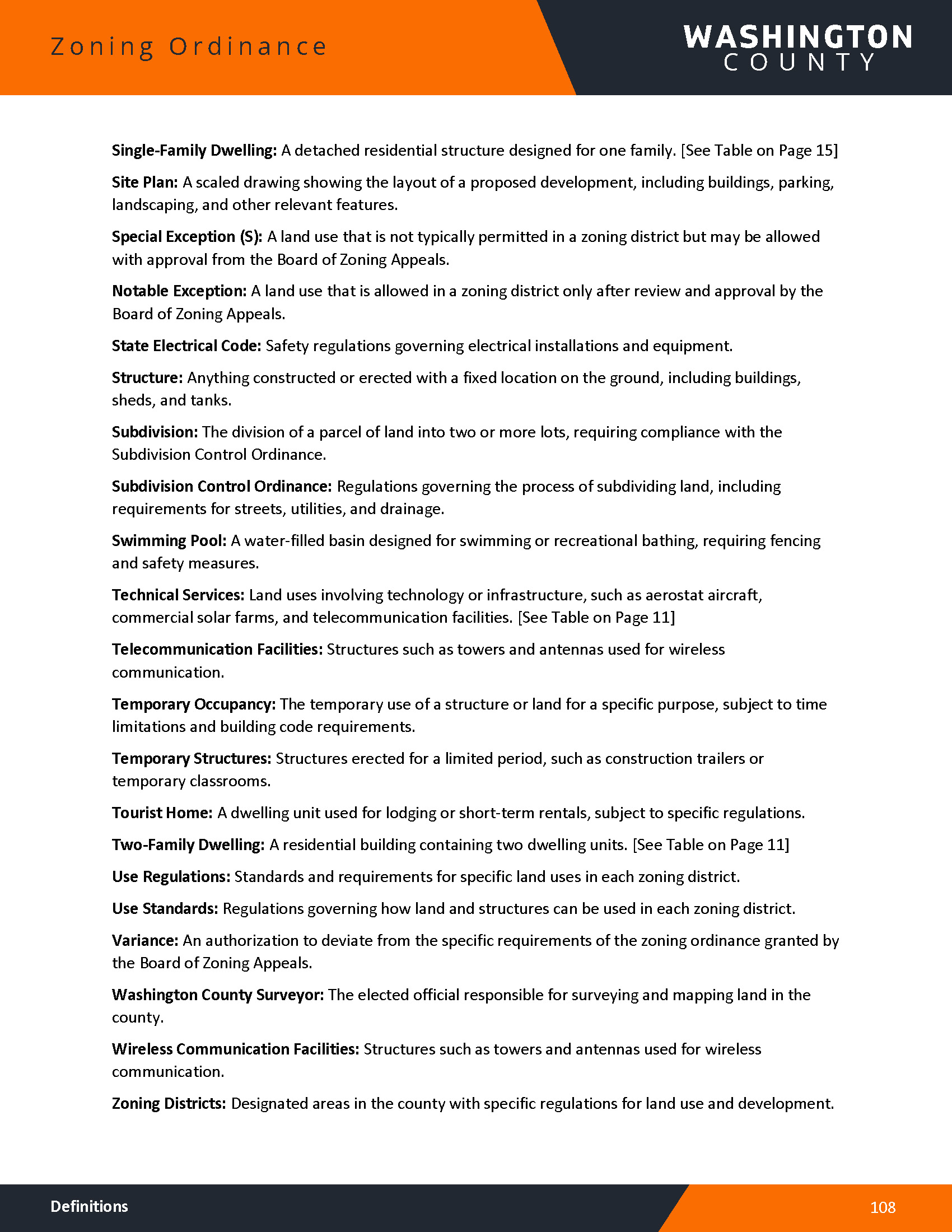 Washington County Zoning Ordinance1 12 25 Page 113